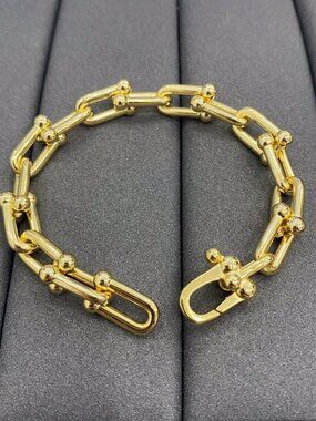 Tiffany & Co. Women Fashion Gold HardWear Bracelets